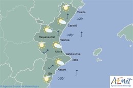 Predicción del tiempo en la Comunitat Valenciana para este domingo