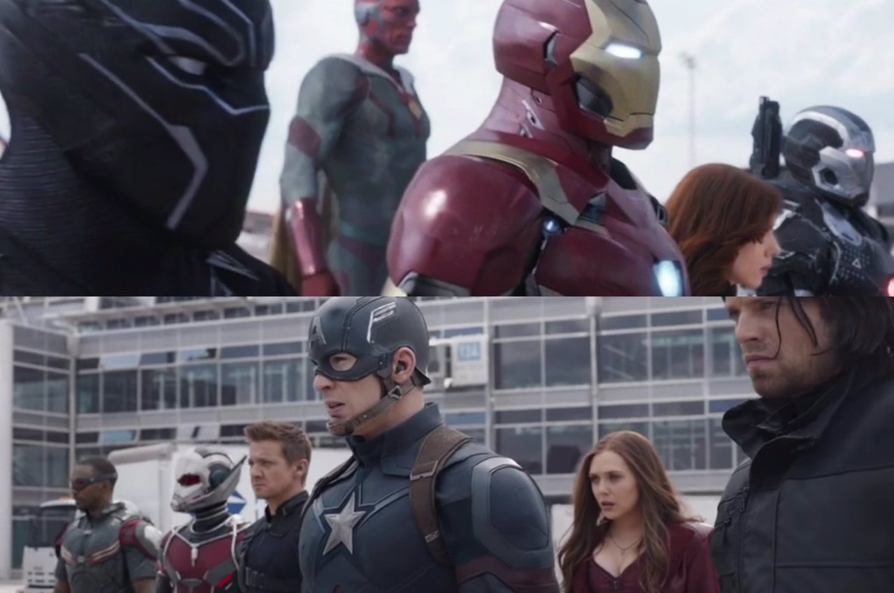 Los dos equipos de Capitán América: Civil War