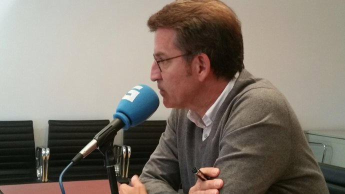 El presidente de la Xunta, Alberto Núñez Feijóo, en la entrevista con la RG
