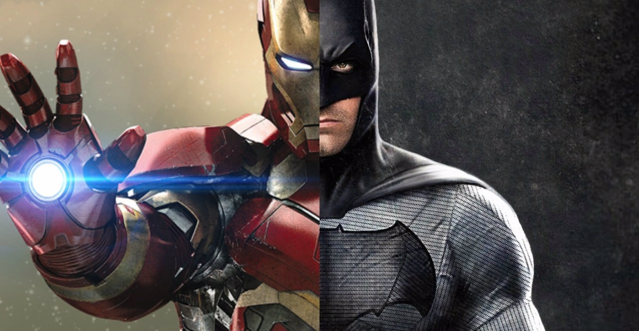 Collage con Iron Man y Batman