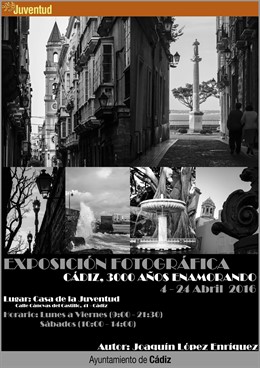 Cartel de exposición fotográfica en Cádiz