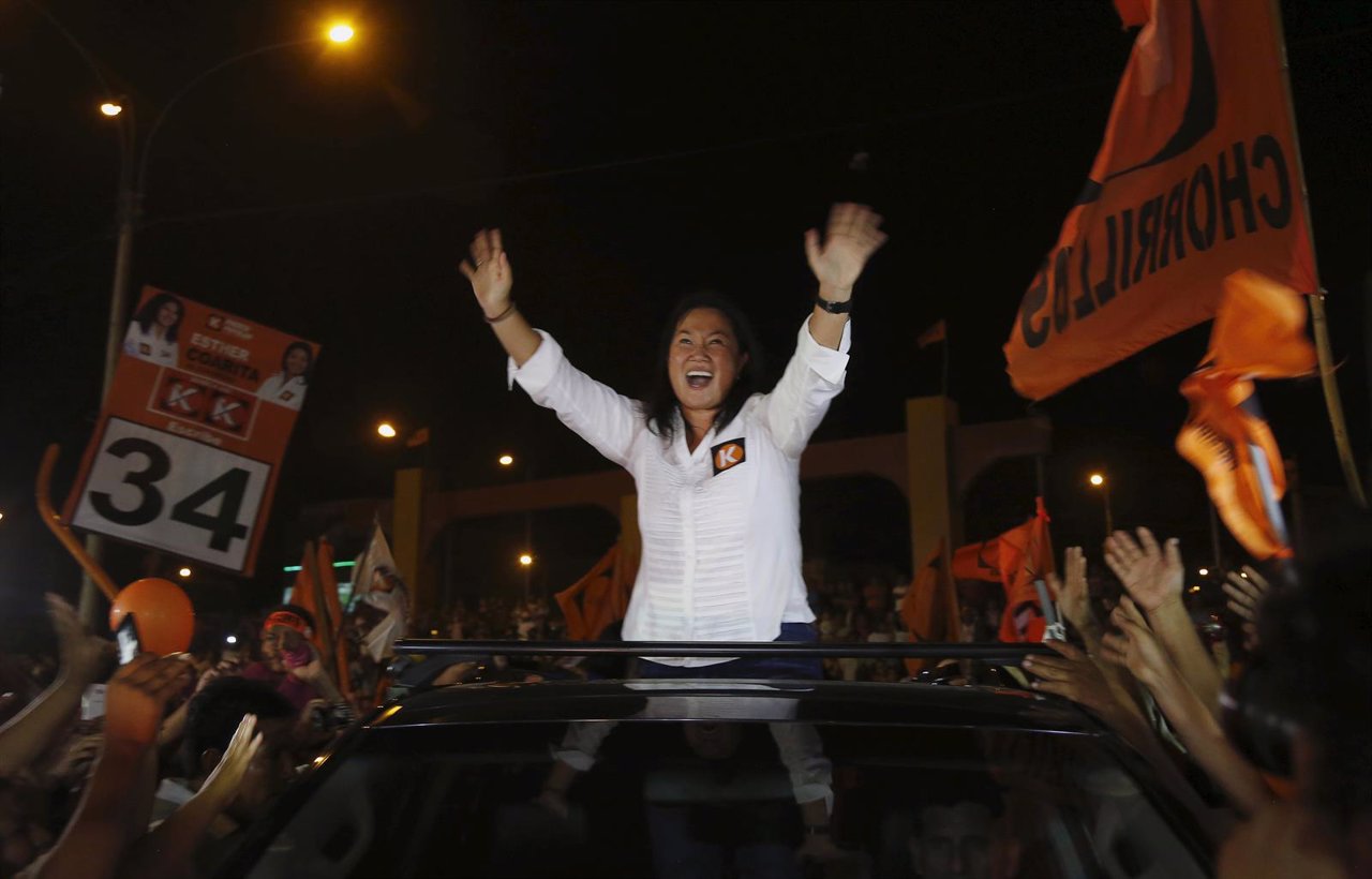 Peruvian presidential candidate Keiko Fujimori of the Fuerza Popular (Popular Fo