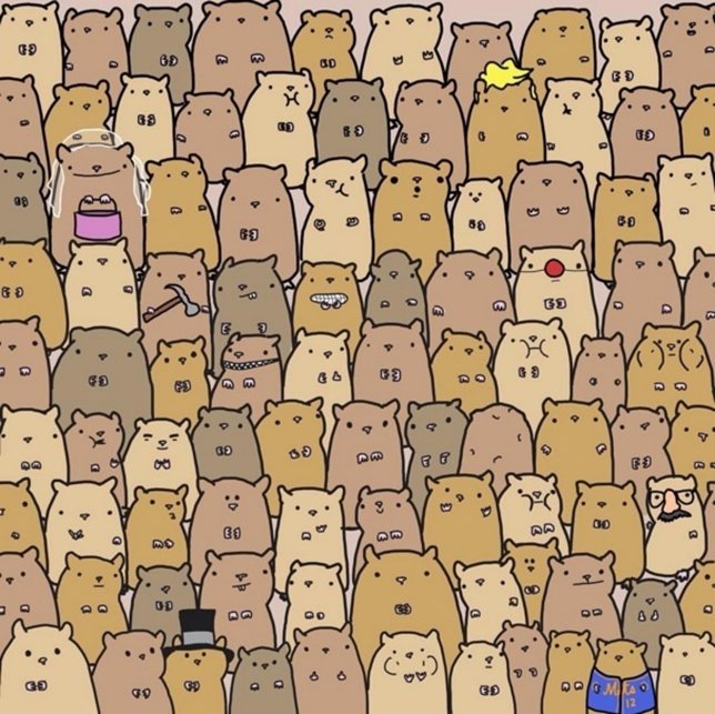 ¿Puedes Encontrar La Patata En Este Mar De Hámsters?