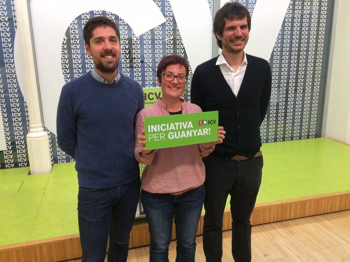 David Cid, Marta Ribas, Ernest Urtasun (ICV)