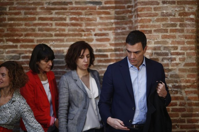 María González Veracruz, Irene Lozano y Pedro Sánchez