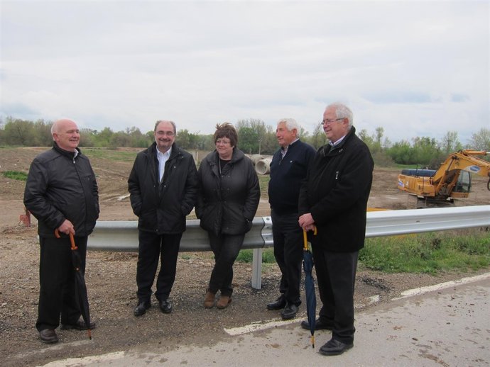 Lambán ha visitado esta tarde el municipio de Novillas (Zaragoza)