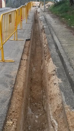 Reforma de una red subterránea en Calafell