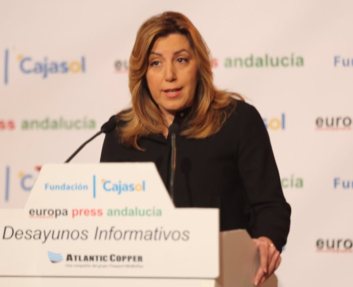 Susana Díaz presenta a Villalobos en los Desayunos de Europa Press Andalucía 
