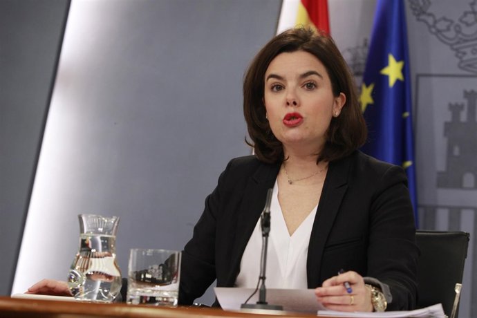 Soraya Sáenz de Santamaría tras el Consejo de Ministros