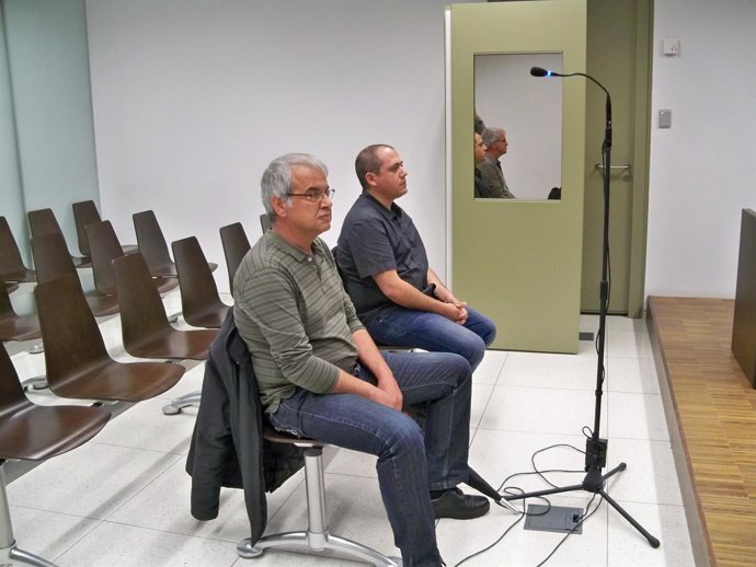 S.Mercader y R.Sánchez, en el juicio por la huelga del 29 de marzo de 2012