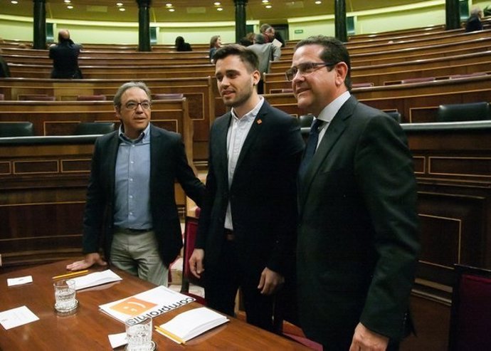 Manolo Mata, Fran Ferri y Jorge Bellver en el Congreso