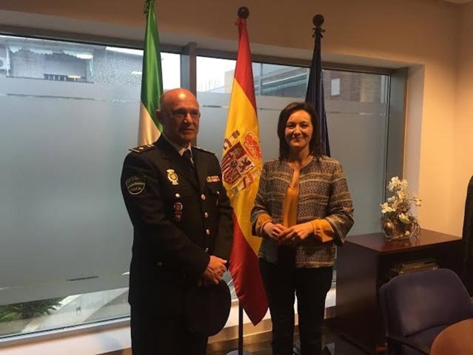 Monserrat y Crespín durante la reunión de trabajo