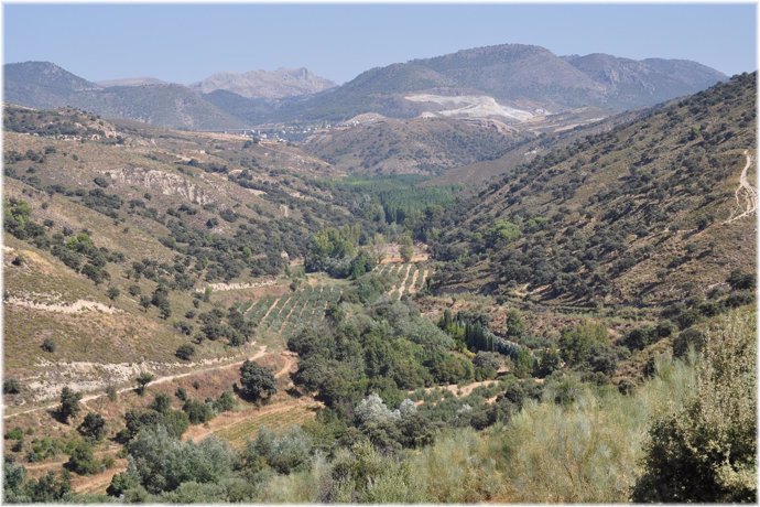 Zona de Jesús del Valle, en el Valle del Darro, en Granada
