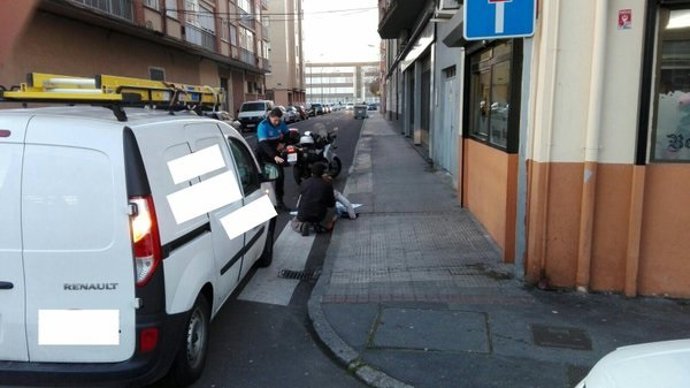 Imagen del atropello en la calle Fasa