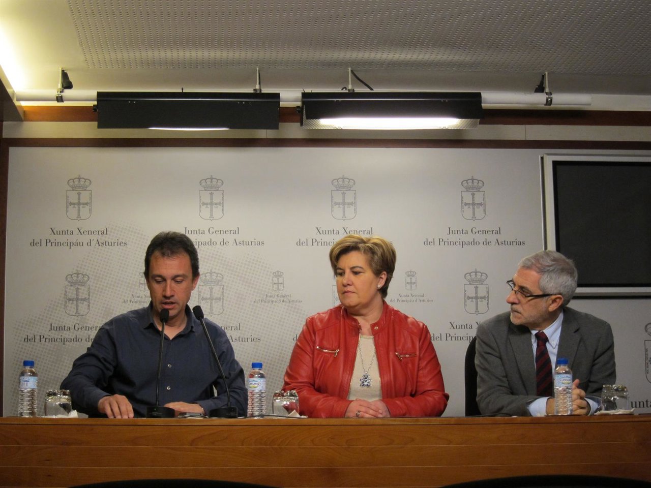 Ovidio Sánchez, Ana Díaz y Gaspar Llamazares, IU