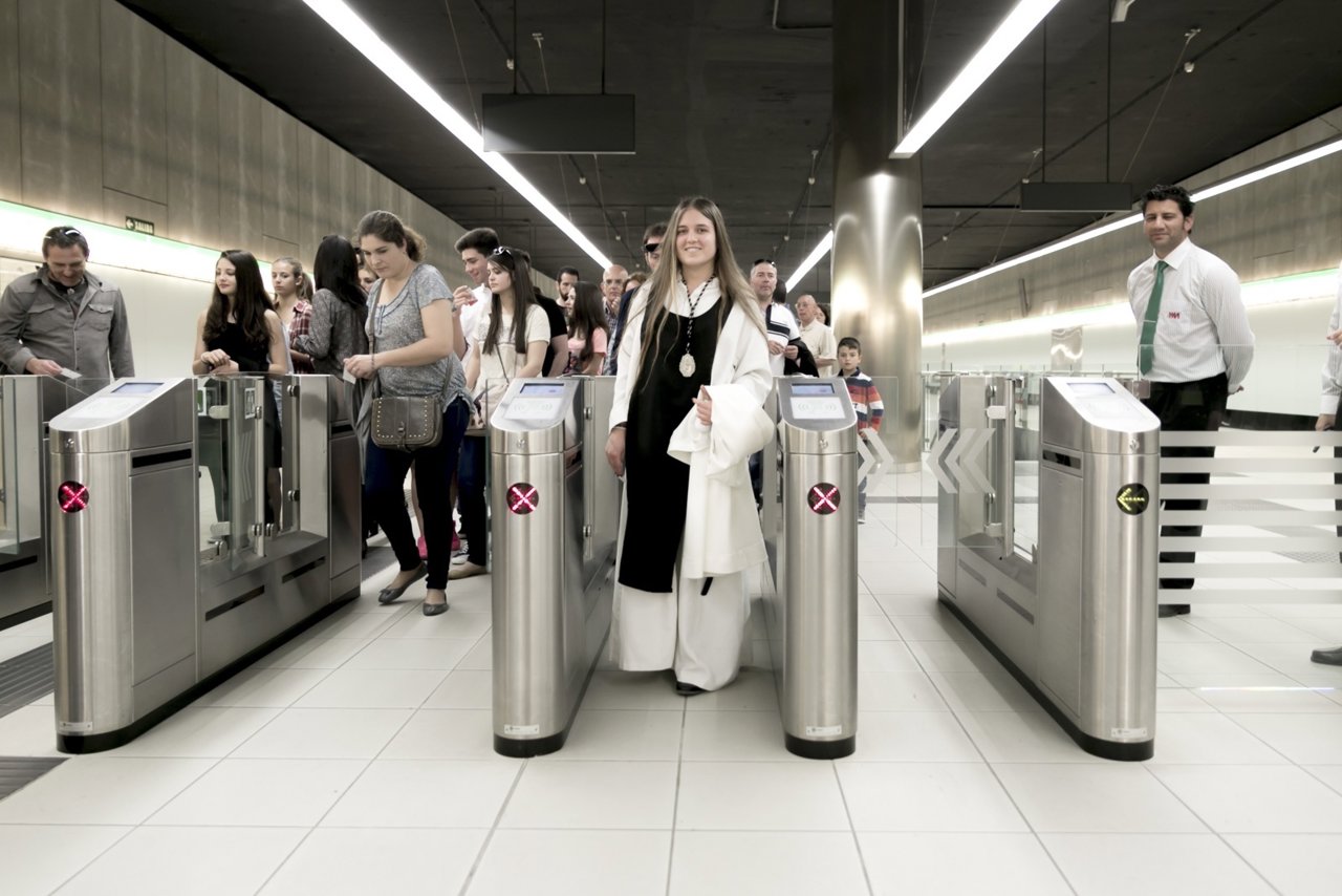 Metro de Málaga durante la Semana Santa de 2015