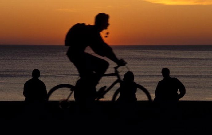 Ciclista en Cádiz