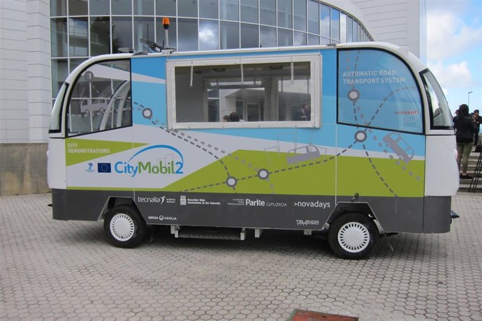 Autobús eléctrico sin conductor en San Sebastián
