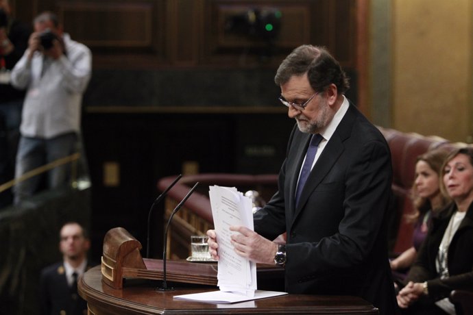 Mariano Rajoy en el pleno del Congreso