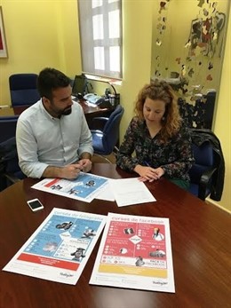 Mayoral durante el encuentro con la iniciativa Aula Pentágono