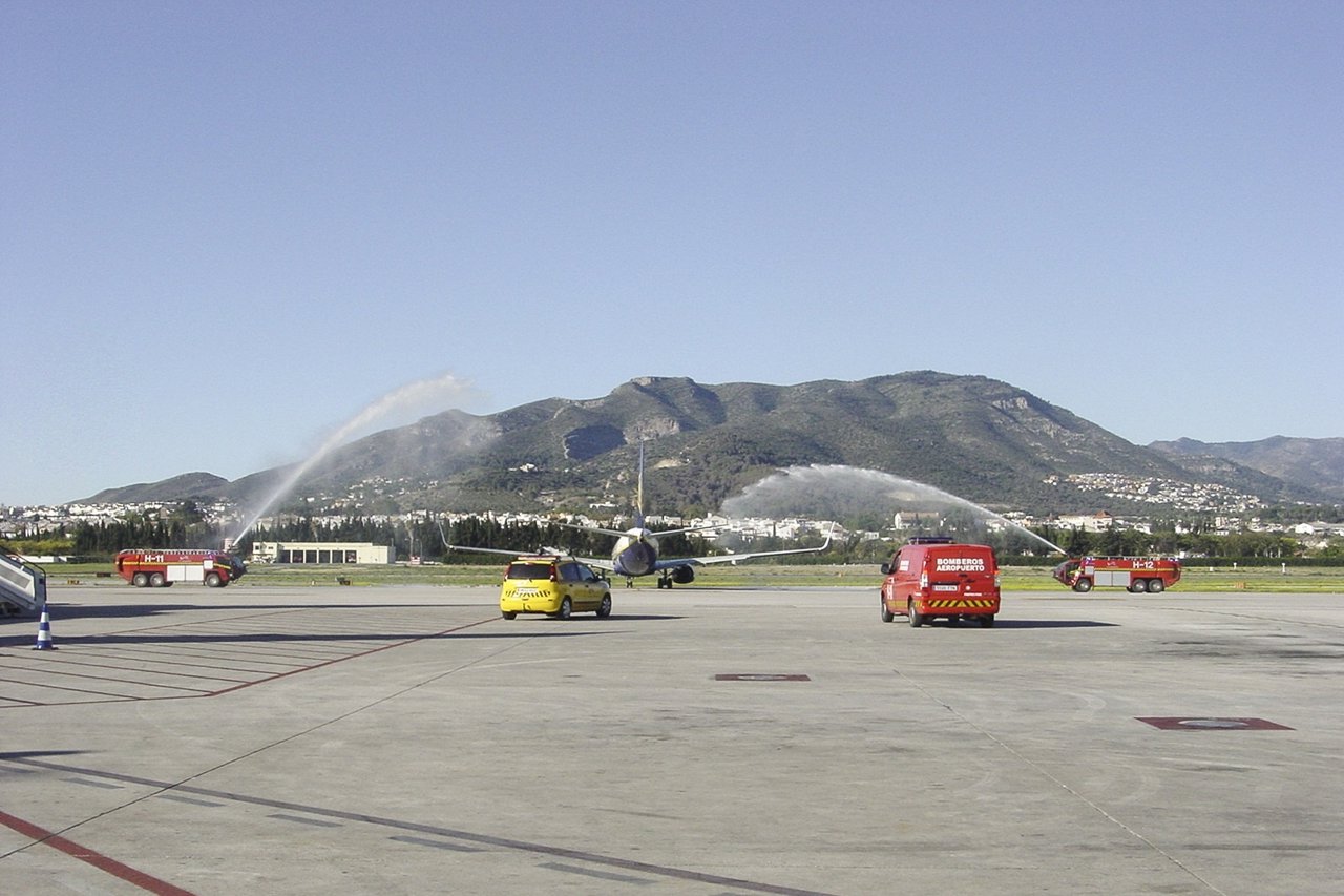Vuelo de Ryanair en el aeropuerto de Málaga 