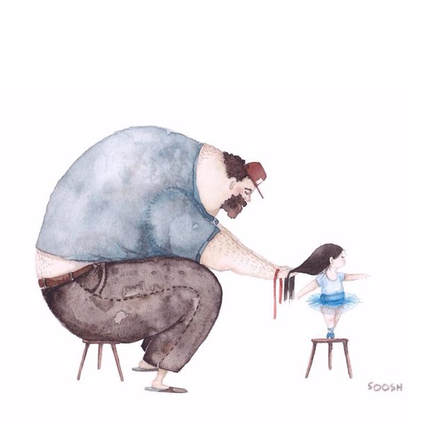 14 ilustraciones que representan el amor especial entre un padre y una hija