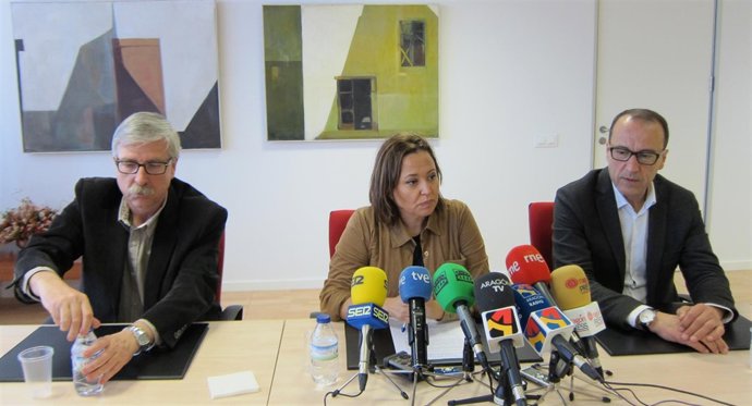Jesús Garcés, Mayte Pérez y Felipe Faci.