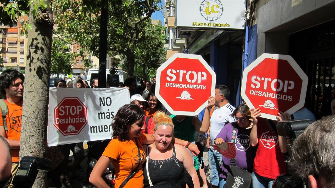 Protesta de la PAH en Valencia