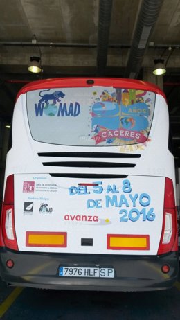 Autobuses de Avanza se unen a la celebración de Womad Cáceres