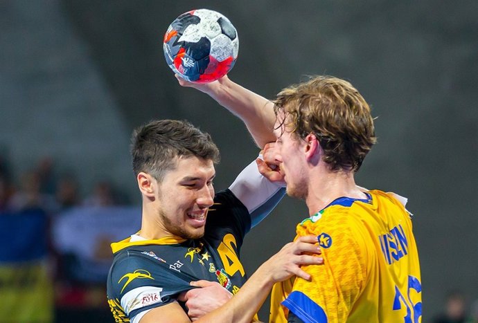 Alex Dujshebaev y Jesper Nielsen en el Europeo de balonmano