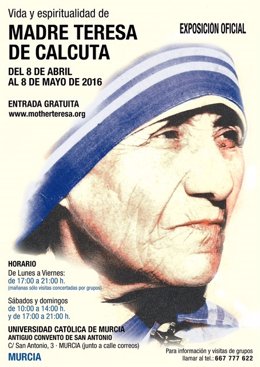 Cartel exposición oficial Madre Teresa de Calcuta