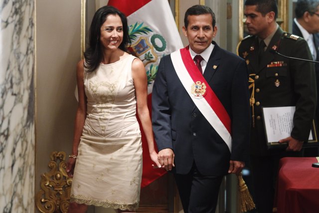 El presidente de Perú, Ollanta Humala, y su mujer, Nadine Heredia.