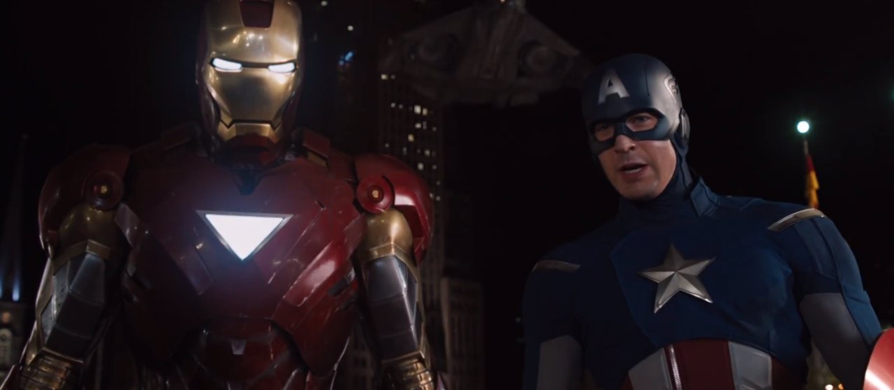 Iron Man y Capitán América juntos en Vengadores