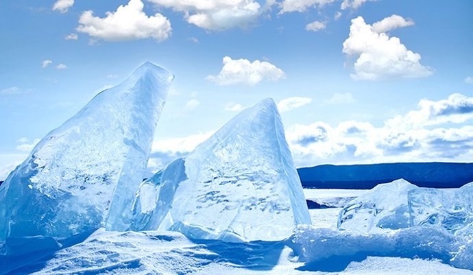Nubes en un paisaje ártico