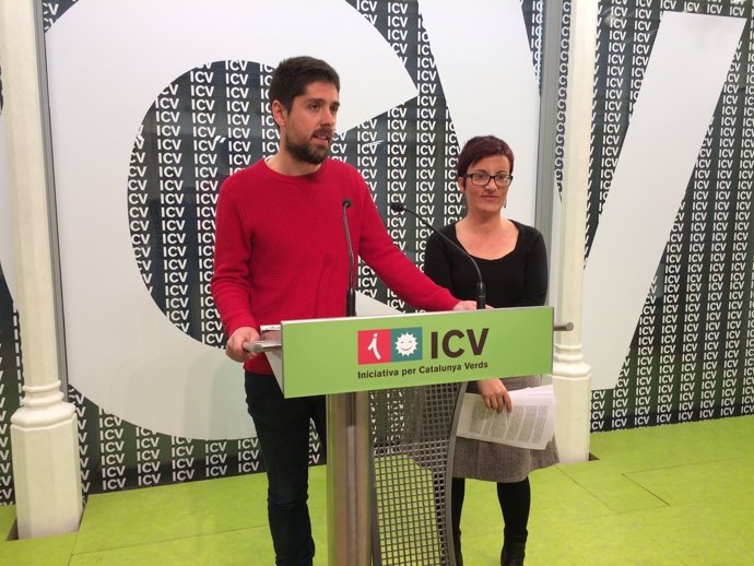 Los coordinadores nacionales de ICV, David Cid y Marta Ribas