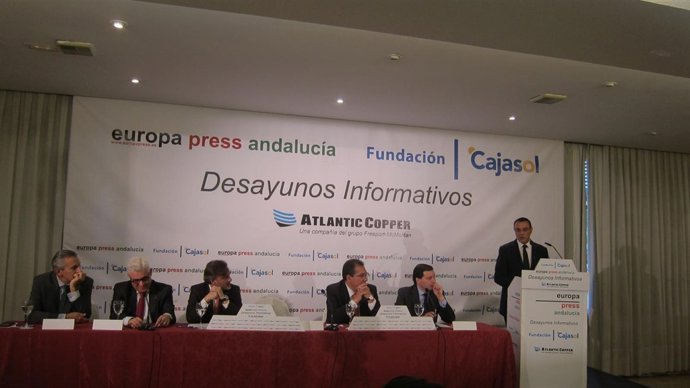 Presidente de la Diputación de Huelva, Ignacio Caraballo, desayuno Europa Press