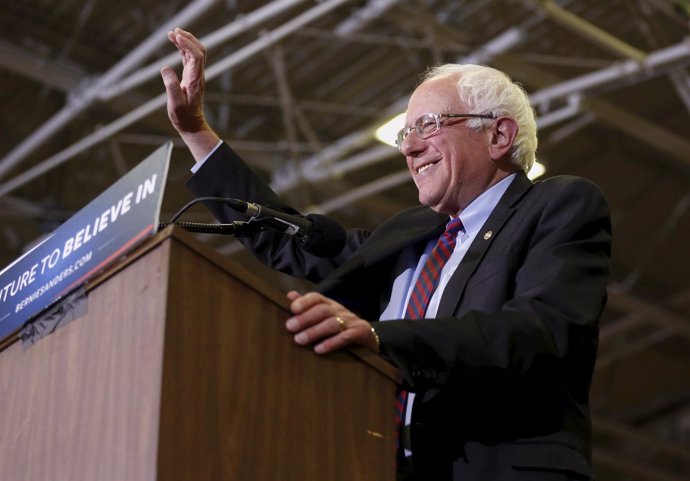 El precandidato presidencial Bernie Sanders