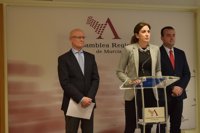 El PP lamenta que la web de la Asamblea "sacrifique" la información institucional por la "promoción" de la presidenta
