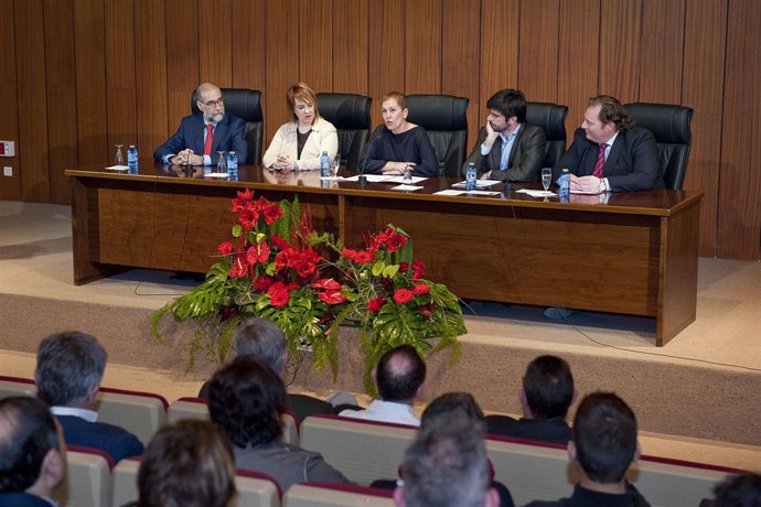 Uxue Barkos, en el 30º aniversario del Hospital Reina Sofía de Tudela.