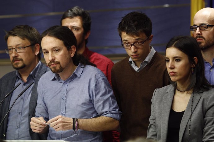Rueda de prensa de Pablo Iglesias en el Congreso