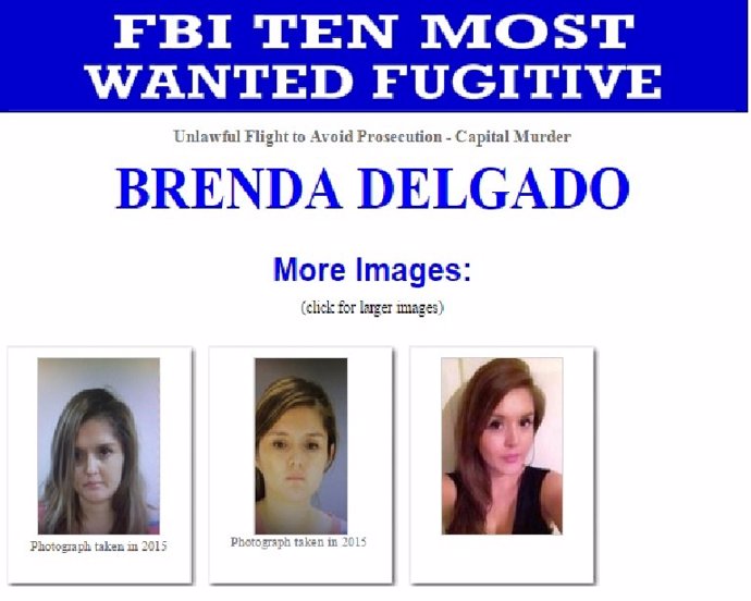 Brenda Delgado, una de los 10 fugitivos más buscados por el FBI