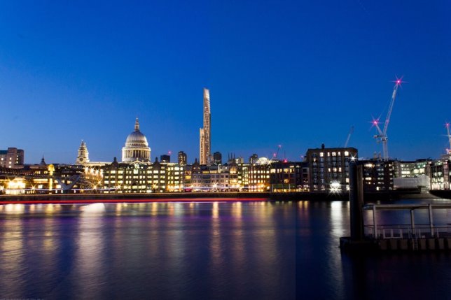 Imagen conceptual de rascacielos de madera en Londres