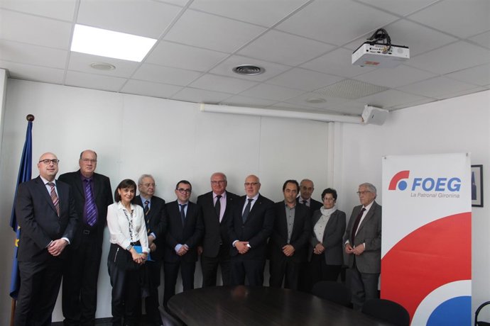 Reunión entre el conseller Baiget y la patronal Foeg