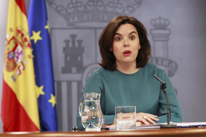 Soraya Sáenz de Santamaría tras el Consejo de Ministros