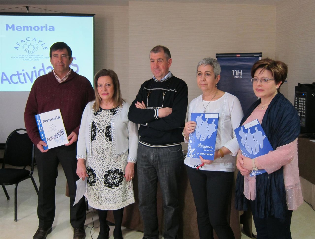 Domingo Acebes, Milagros Carvajal, Raúl García, Asunción Rubio y Mercedes Nicola