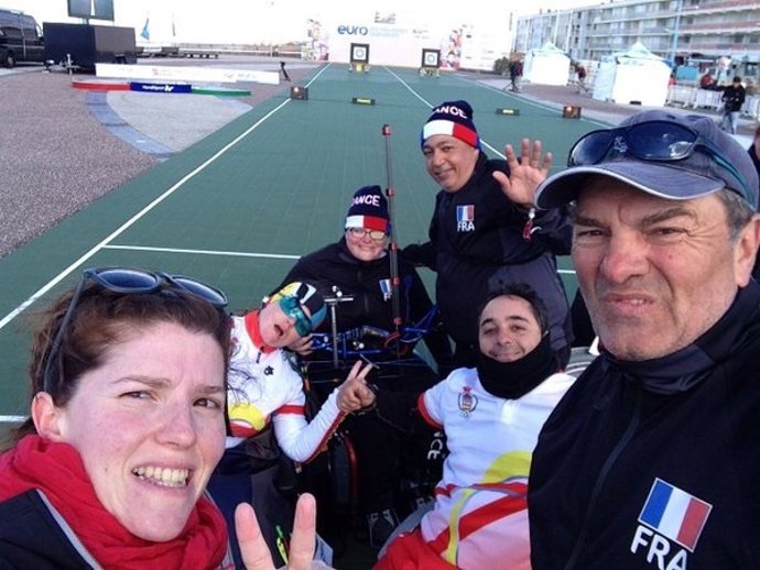 Liliana Oliveros y Samuel Sánchez, tiradores españoles