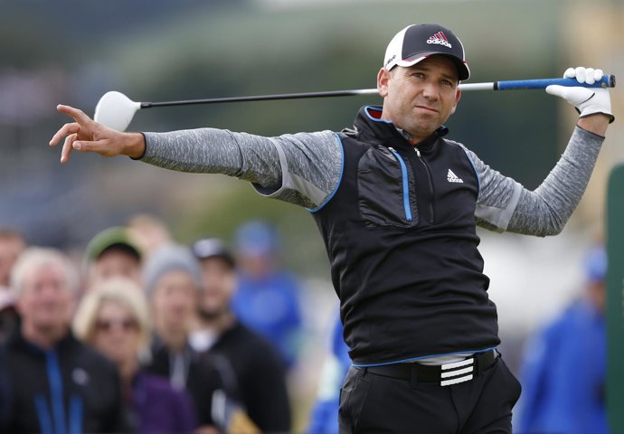 Sergio García en el Abierto Británico de golf