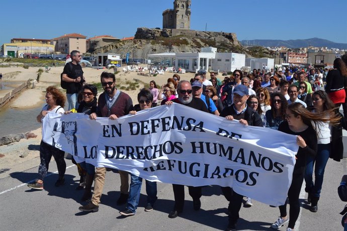 Marcha en defensa de derechos de refugiados en Tarifa (Cádiz)
