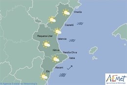 Predicción del tiempo en la Comunitat para este domingo 10 de abril