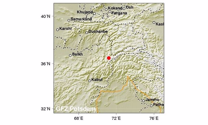 Terremoto Afganistán / Tayikistán abril 2016